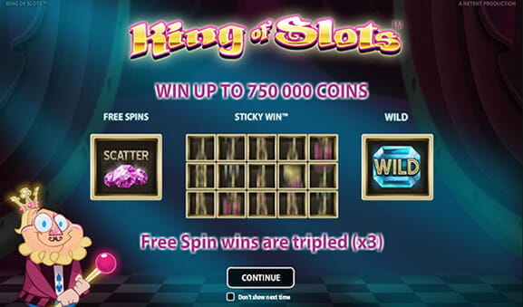 Spil som en konge p? dit online casino med King of Slots fra Net Entertainment