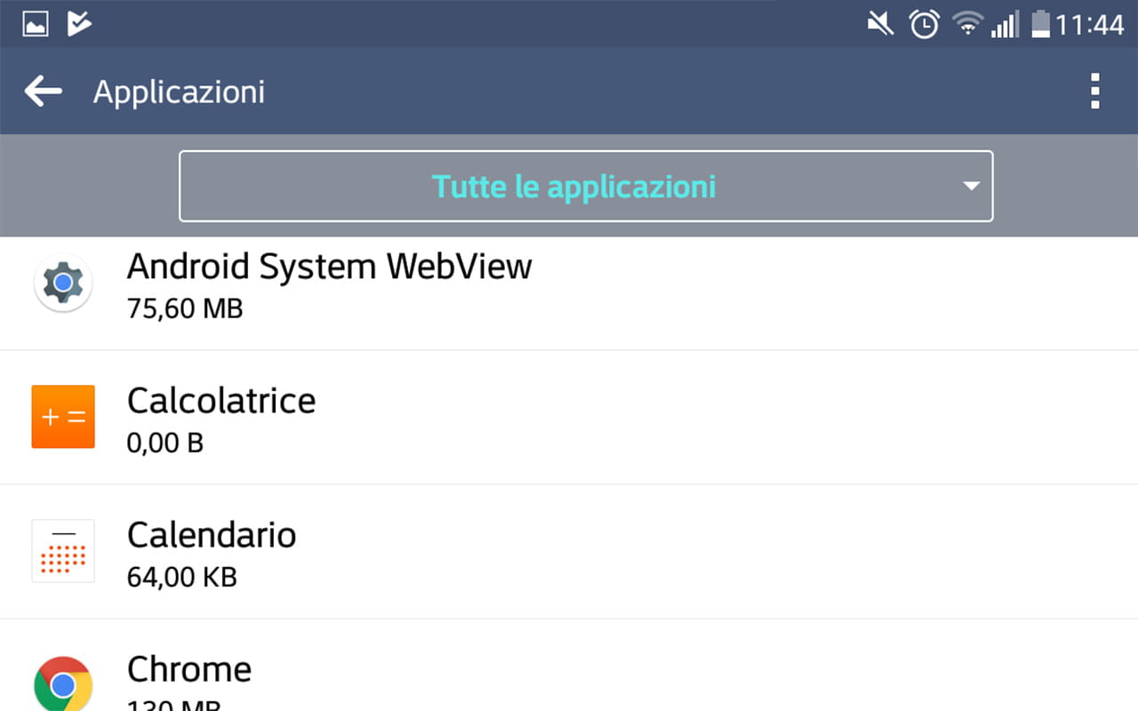 La schermata per modificare le impostazioni del tuo device