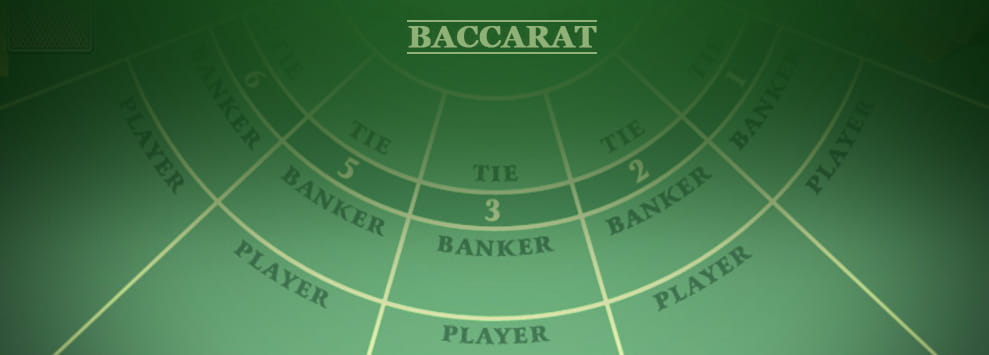 Un classico tavolo da baccarat per casinò online.