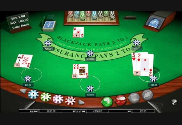 Blackjack Multi Hand 3D gameplay