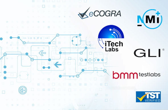 Logouri ale auditorilor de RTP precum eCOGRA ?i iTechLabs