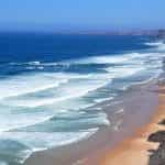 A beach in the Algarve in Portugal.