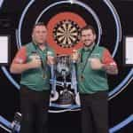 Welsh darts players Gerywn Price and Jonny Clayton.