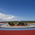 A panoramic view of a sweeping bend at Paul Ricard Circuit