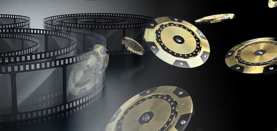 A film reel and some poker chips.