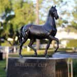 Breeders' Cup statue displayed at the 2023 Breeders' Cup at Santa Anita Park.