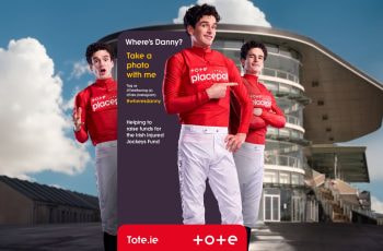 Jockey Danny Mullins is depicted in a promo poster for The Tote.